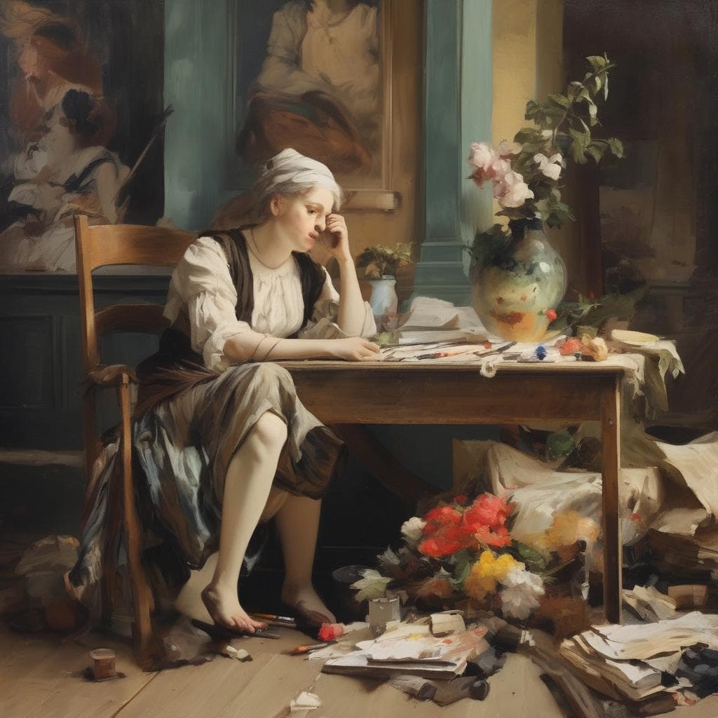 Ανθρώπινη γυναίκα που ζωγραφίζει σε καμβά, δημιουργική καλλιτεχνική καινοτομία, τέχνη, δημιουργικότητα, πίνακες ζωγραφικής, φαντασία, τέχνη και έμπνευση.